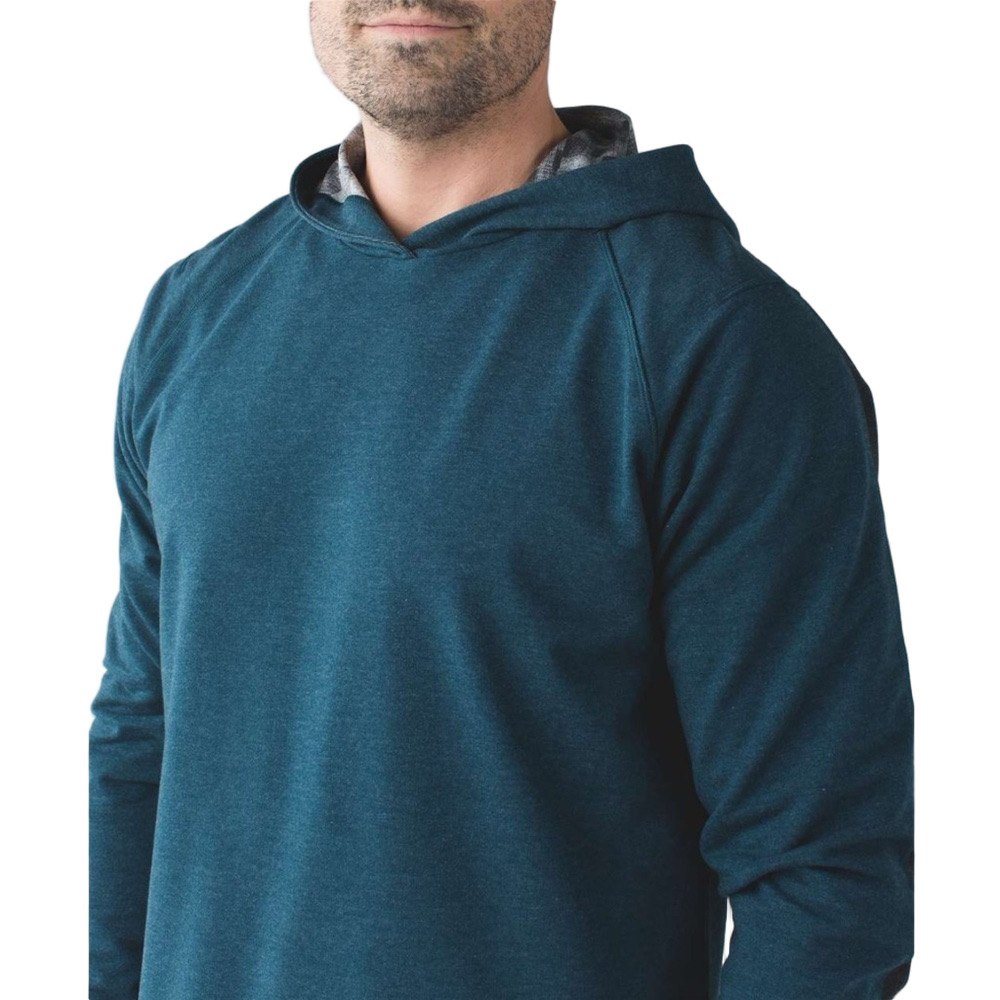 Lululemon Men’s Pave Pullover Hoodie French Terry Light Lake/Grey Size Large